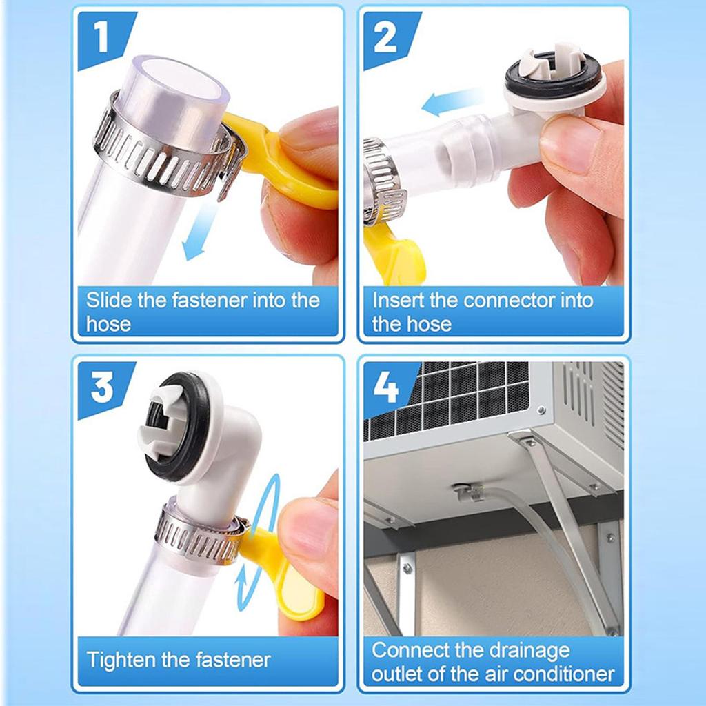 90/180/300cm Air Conditioner Drain Hose Portable Leakproof AC Drain Hose Kit Air Conditioner Parts AC Drain Pipe Replacement