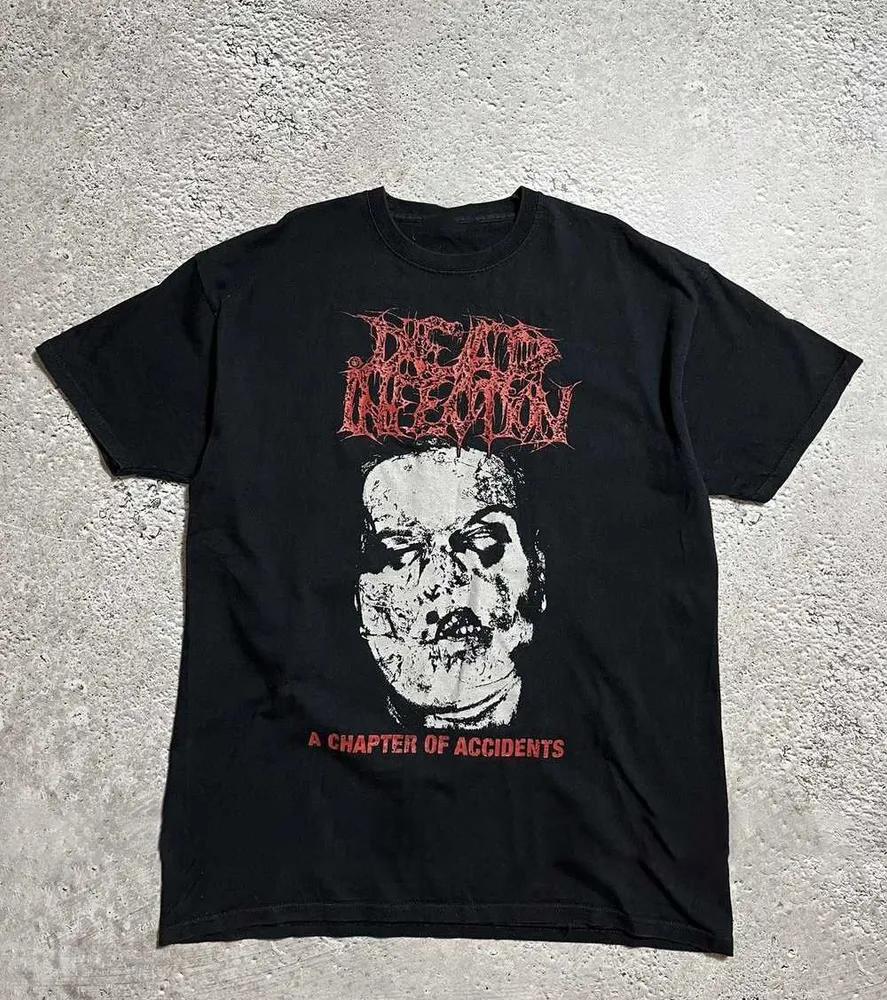 Unisex Short Sleeve Crew Neck Cotton T Shirt Dead Infection Metal Chapter Accidents L