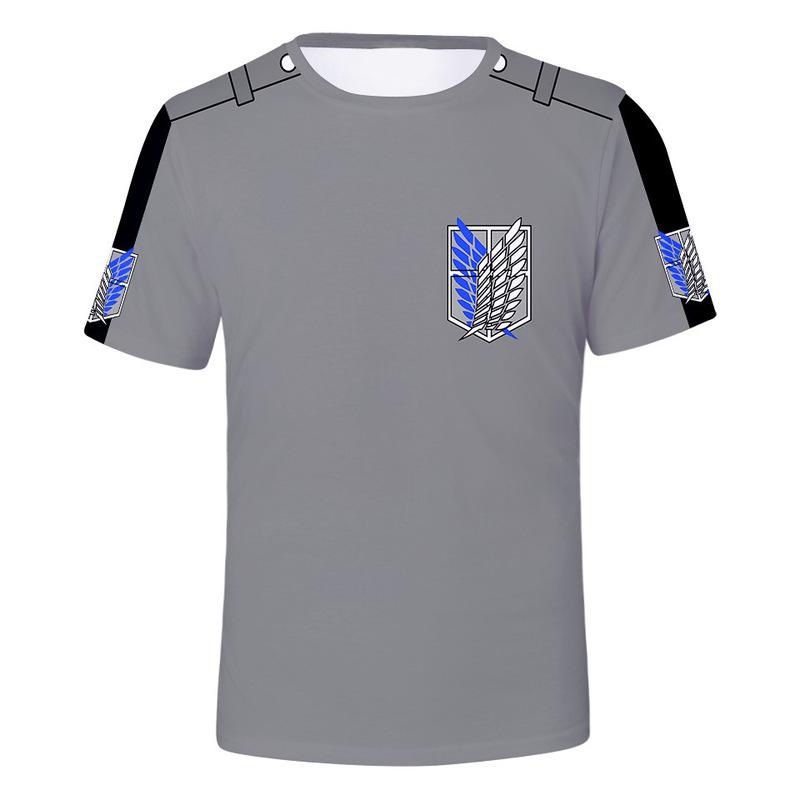 

Scione Мужчины Женщины Топ Аниме Рубашка Атакующая Атака Гигант 3D Печатный Футболка с короткими рукавами 4XL серый