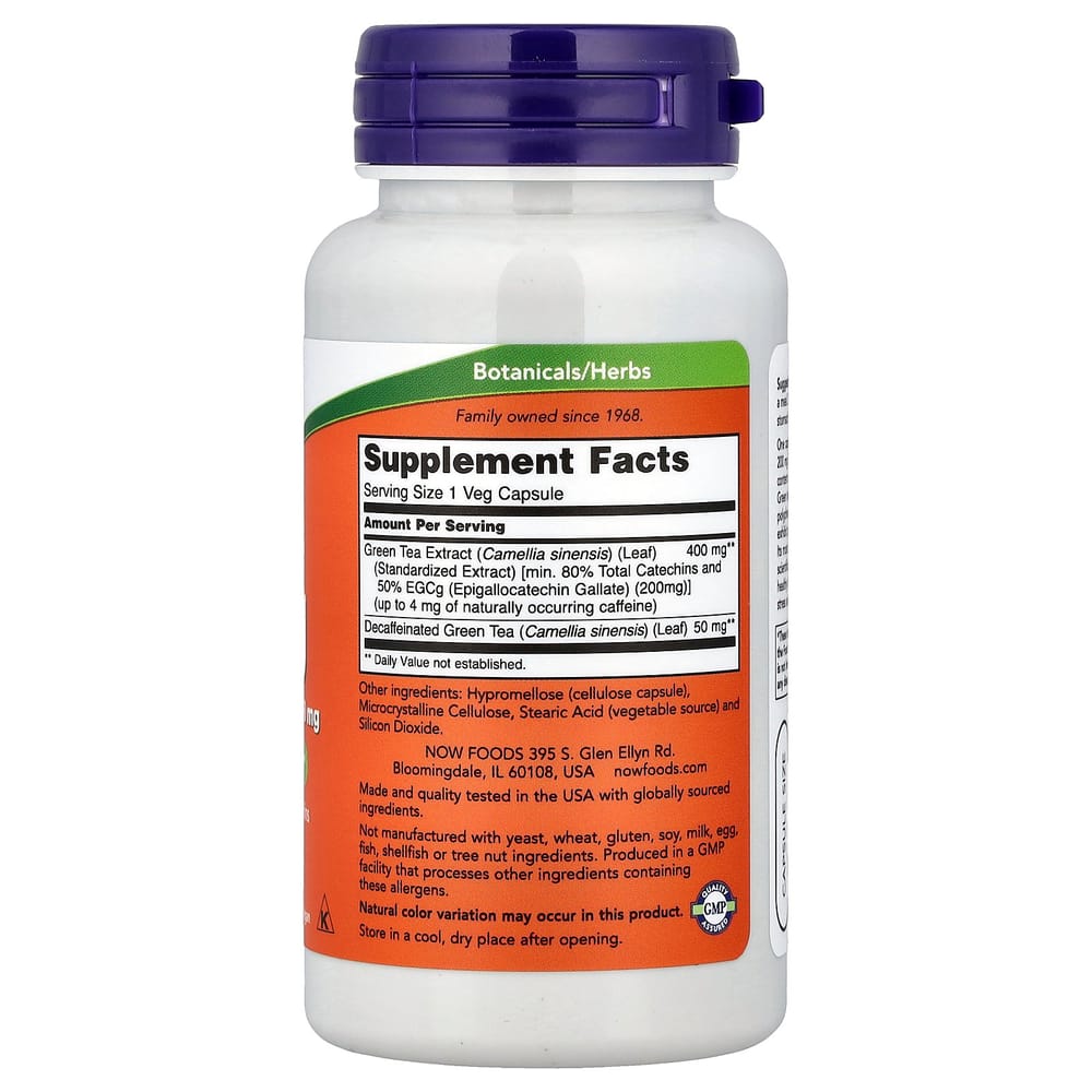 Now Foods EGCG Green Tea Extract 400mg Veggie Capsules, 90 Count