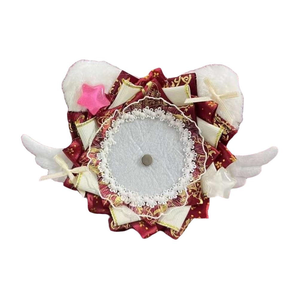 Angel Wings Badge Holder Plush Cat Ear Pins Tray Cute Itabag Decor  Anime Badge Decoration