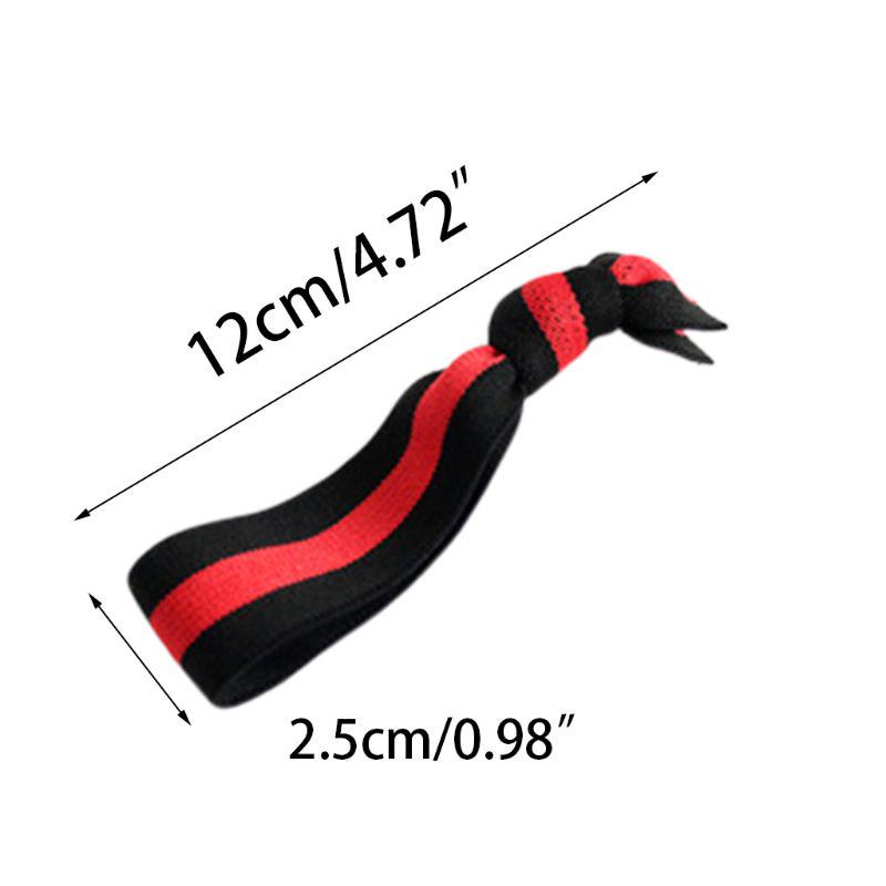 Buy Elastic Wide Rubber Rope Glitter Rainbow Striped Leopard Hair Ties Knotted Ponytail Holder