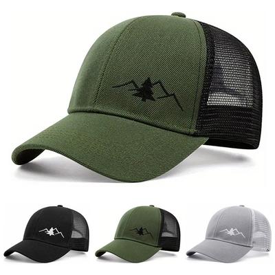 New Fashionable Skateboarding Hat Christmas Tree Embroidered Hiphop Hat Daily Leisure Sunshade Baseball Hat Unisex Mesh Hat
