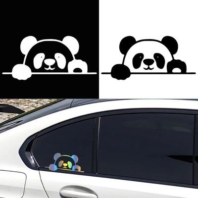 Adesivos de carro criativos e fofos de panda espreitando, adesivos universais à prova d'água, oclusão, arranhões, decalque de panda, decoração automotiva colorida e engraçada