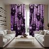 Purple Gothic Skull Chain Curtains Pocket Rod Digital Print Polyester Bedroom Living Room All Season Decor Curtain Sheer For Sitting Made Of