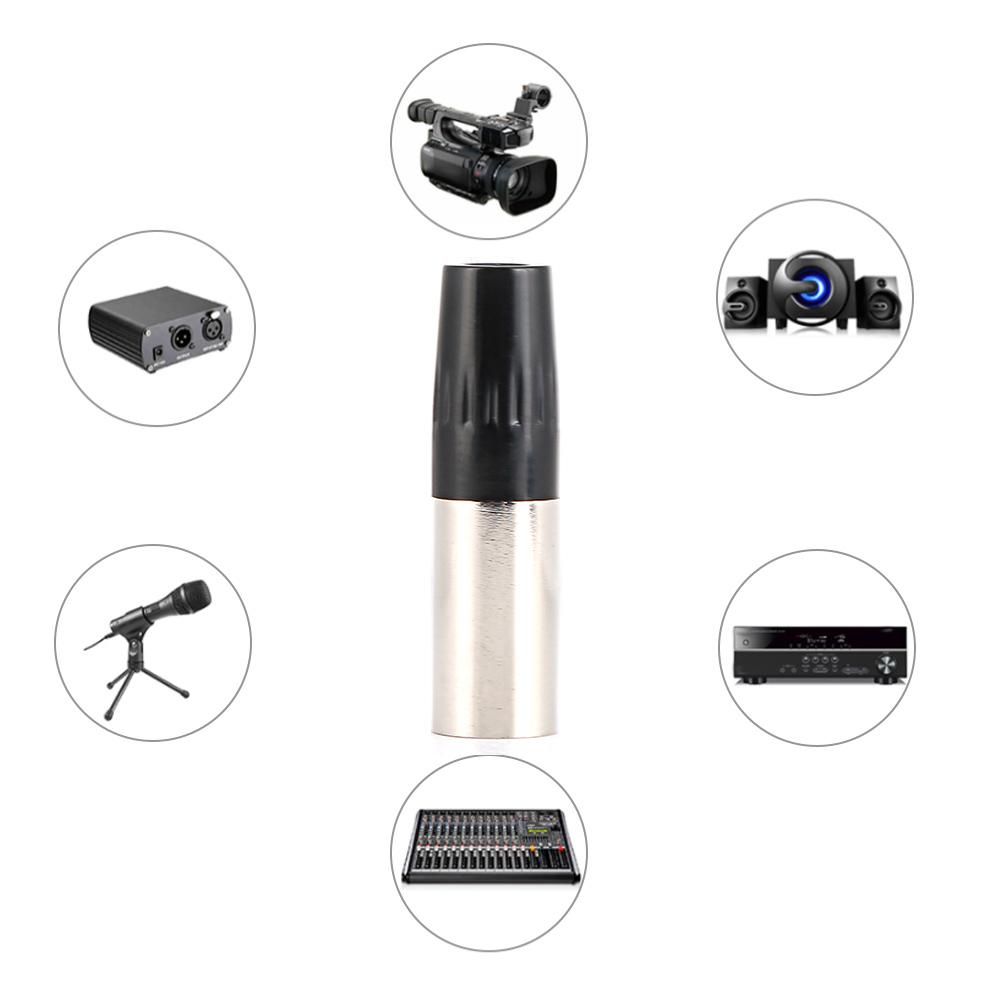 5pcs 4Pin XLR Connector Mini Male Microphone Cable Adapter MIC Audio Plug