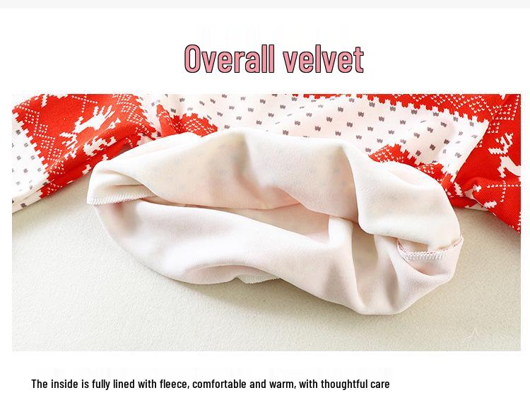 2025 New Year's Trendy Baby Fleece Sweatshirt - Warm Thickened Top for Girls & Boys