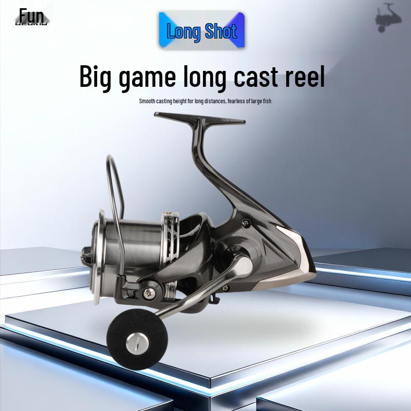 De Ququan All-Metal Long-Cast Spinning Reel for Beach and Boat Fishing.