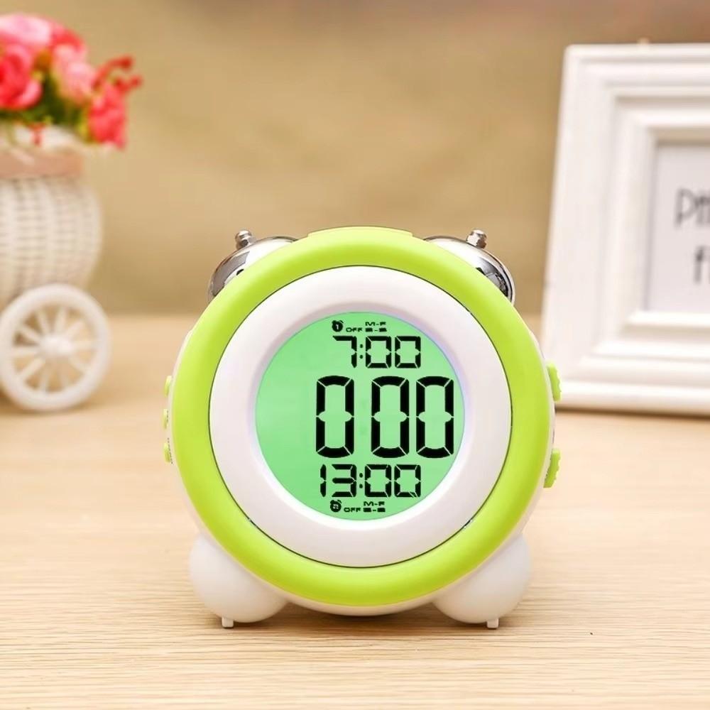 Twin Bell Digital Alarm Clock Noctilucent LED Display Smart Alarm Clock Battery Operated Super Loud Desktop Alarm Clock