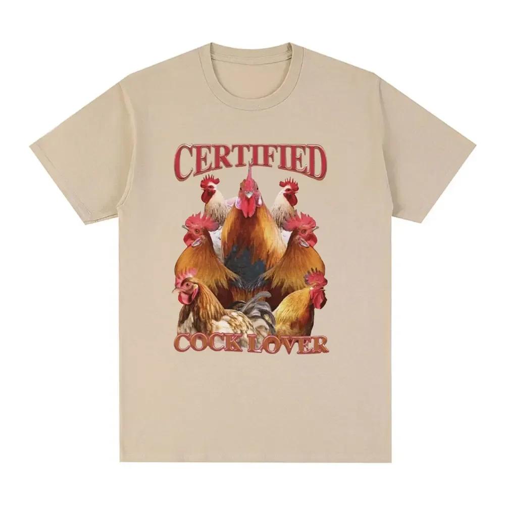 Certified Cock Lovers Tshirt Funny Chicken Meme T Shirt Unisex Wounisex 100 Cotton Casual Short Sleeve Oversized T Shirts Streetwear