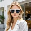 European and American simple fashion box casual fashion men's and women's sunglasses outdoor sun protection Internet celebrities versatile trend sungl