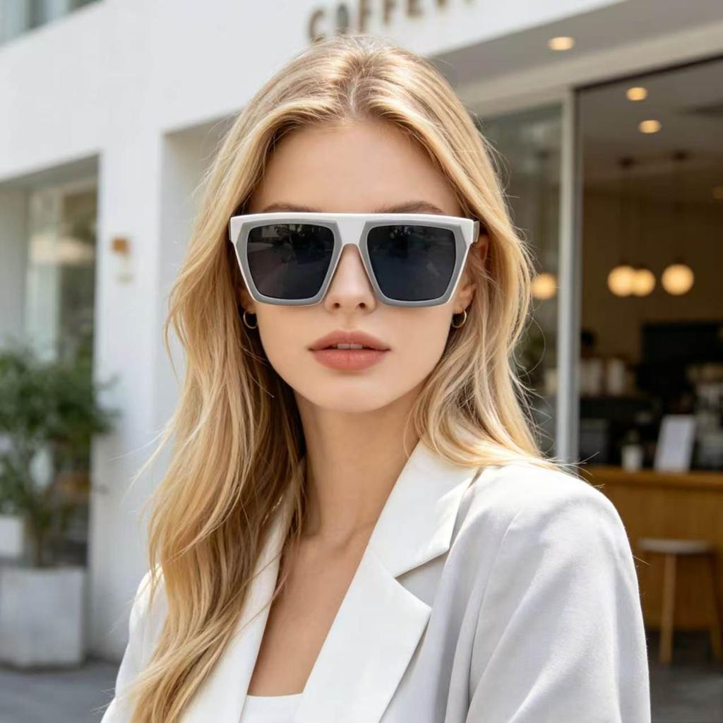 European and American simple fashion box casual fashion men's and women's sunglasses outdoor sun protection Internet celebrities versatile trend sungl