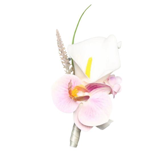 Evropská Phalaenopsis Orchidej Květ do klopy Svatební korsáž pro družičku Ženicha Elegantní Látková Květina na Párty Maturitní dárek pro Ženy