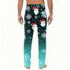 Men's Plain Knit Solid Pocket Casual Pants Home Pajama Pants