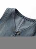 2025 Trendy Women's Denim Vest: Sleeveless, Versatile, Chic Design for Spring and Autumn