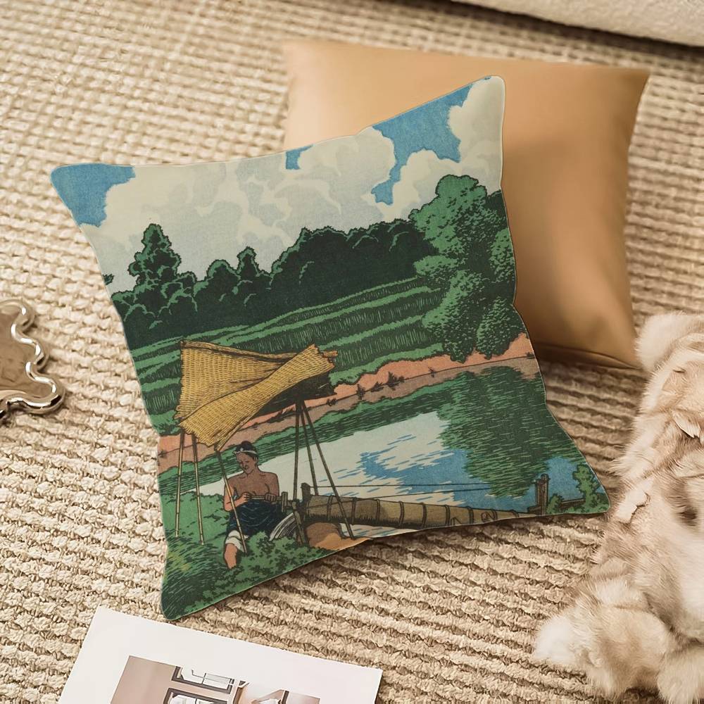 H-asui K-kawases Pillow Case Anti-dustmite Invisible zipper Sofa Bed