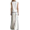Women's Fashionable Casual Sleeveless V-Neck Top And Pants Two-Piece Set