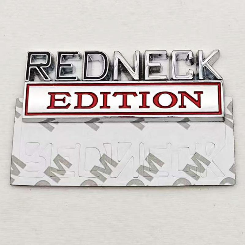 REDNECK Edition 3D Emblem Sticker Badge Fender Funny Decals Car Truck Replacement Door Decoration for Universal Car SUV