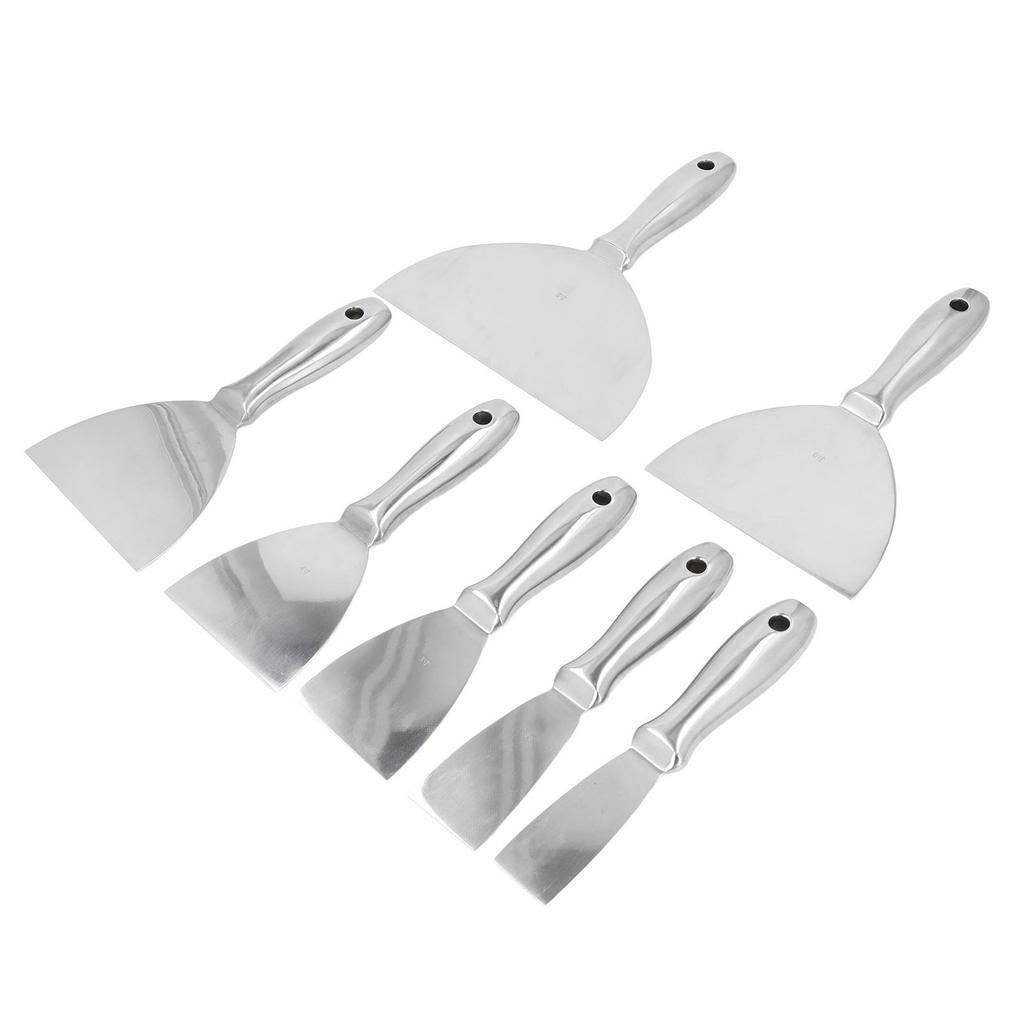 7-teiliges Spachtelmesser Edelstahl Farbschaber zum Reparieren von Trockenbau Entfernen von Tapeten Auftragen
