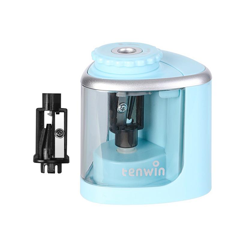 Electric Auto Pencil Sharpener Safe Student Helical Steel Blade Sharpener For Artists Kids Adults Colored Pencils
