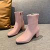 Fashion Zip Ankle Boots for Women Pole Heeled Stripper Very High Heels Woman Short Shoes New In Fashion 2025 Autumn Hot Pu Trend Booties