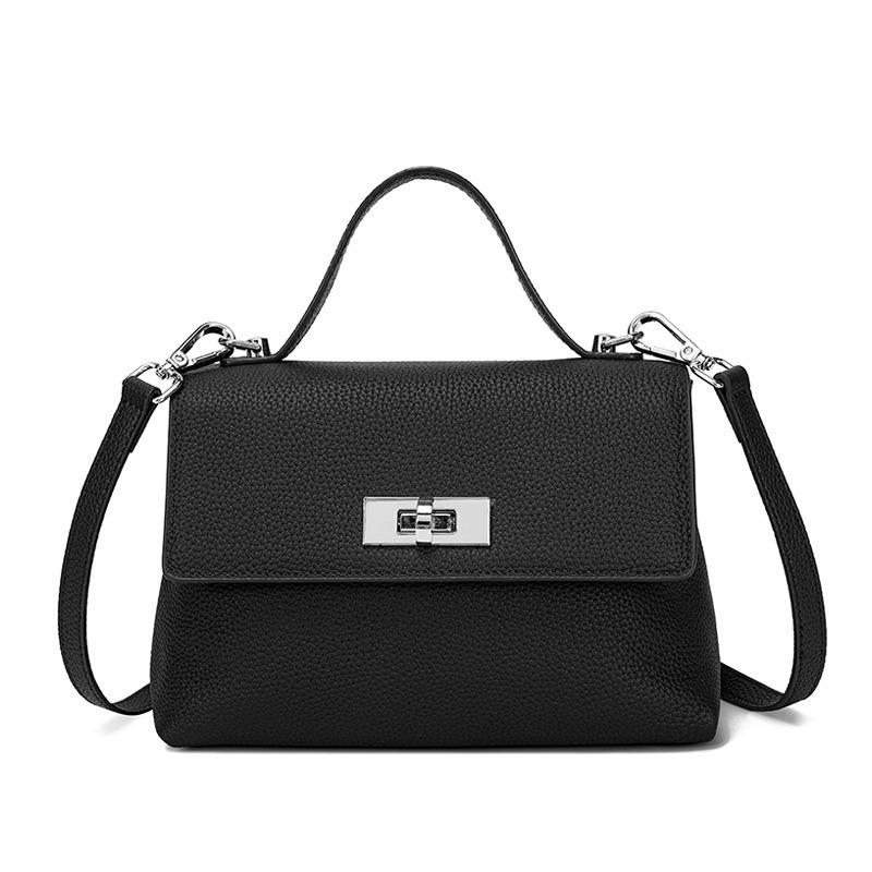 Cowhide Bag Women's Crossbody Bag Handbag Women's Niche Everything Small Square Bag Retro Commuter Shoulder Bag