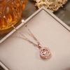 Elegant Four-Leaf Clover Diamond Necklace for Women - Titanium Steel Light Luxury Design
