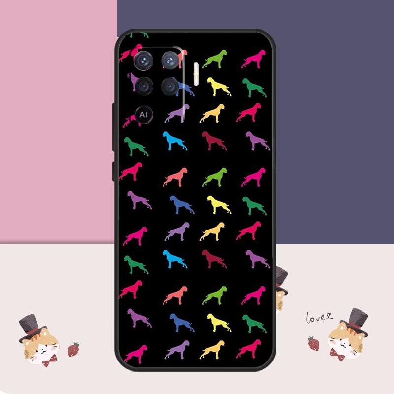 Boxer Dog Case For Oppo A76 A96 A16 A60 A98 A58 A78 A18 A38 A80 A40 A77 A57 A17 A74 A54 A94 A15 A5 Pro