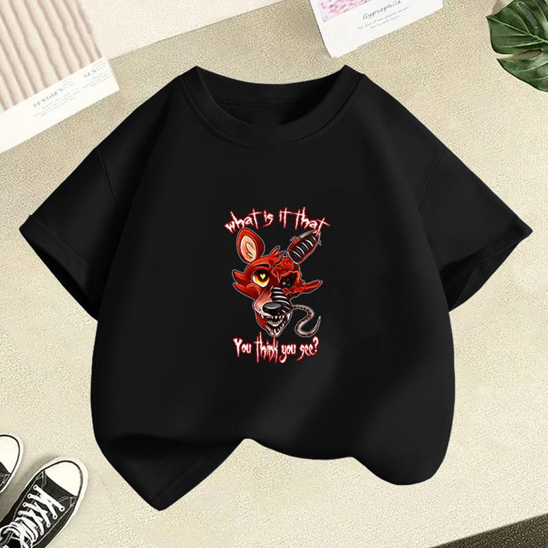 Five Nights Freddys Kids TShirt Cartoon Printed Boy Short Sleeve Tops FNAFs Girl Clothes Summer Breathable Baby Birthday Gifts