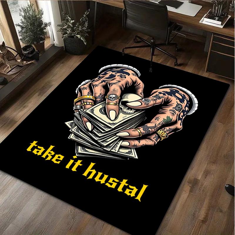 1Pc Dices Print Rug - Home Decoration Carpet For Living Room Bedroom Flooring Computer Chair Area Rug