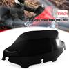 Black 8" Wave Windshield Windscreen Fits for 1996-13 Harley Touring Street Glide