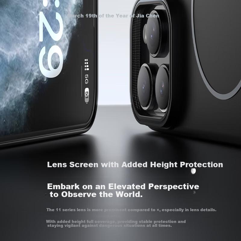 KEKLLE IPhone 11 Case, Apple 11 Protective Cover with Magnetic Wireless Charging, Frosted Anti-Drop Design, Midnight Black