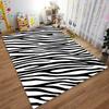 Black and White Zebra-Stripe Pattern Carpet for Home Decor and Modern Interiors Suitable for Use As an Anti-slip    for    Room and Bedroom Sofas
