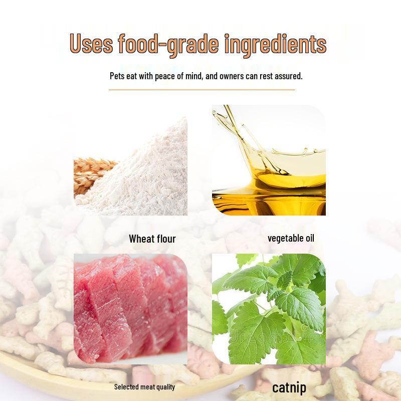 100g Cat Dental Care Biscuits – Teething Snacks with Nutritional Benefits and Fish Flavor