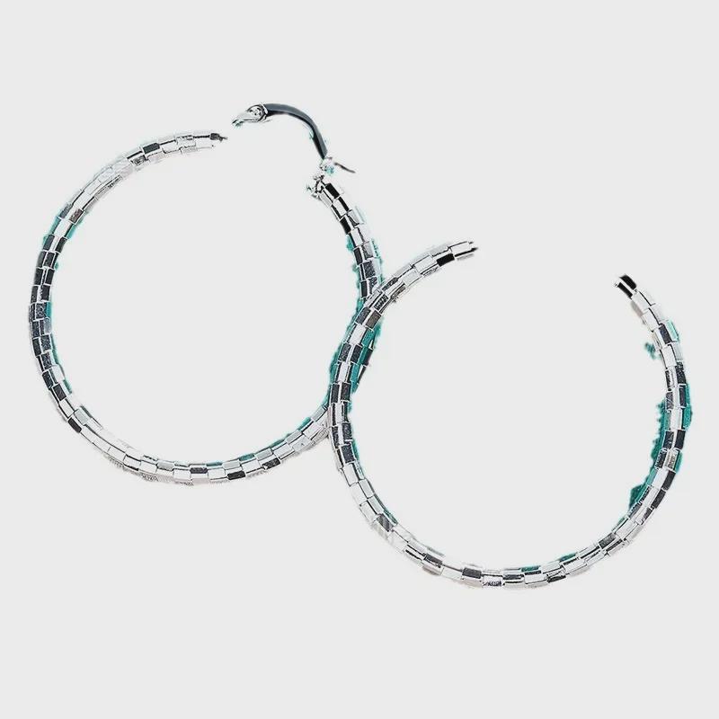 

Women s Silver Rectangular Sequin Earrings - West Lake Beauty