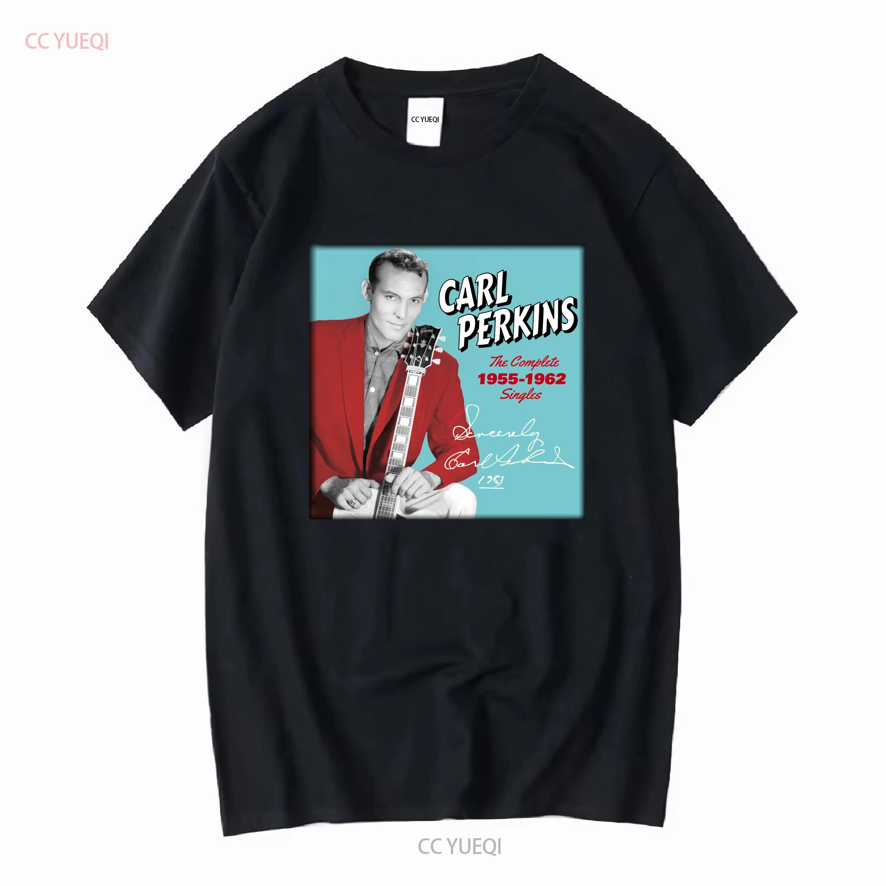 

Rare Carl Perkins Singer Cotton For Fan S 2345XL Black T shirt TMB1533 vintage Washed Breathable Soft streetwear graphic 4XL