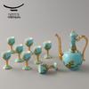 Yongfengyuan Madam Porcelain 10-Piece Chinese Liquor Set