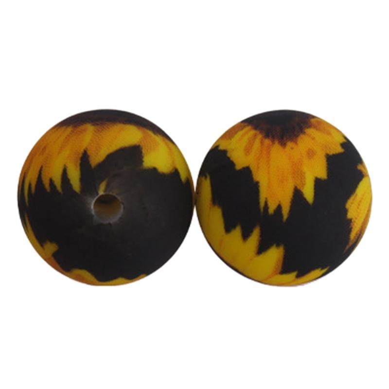 20 Stück Silikonperlen mit 15 mm Durchmesser Lebensmittelqualität Baby Beißringe Perlen Silikon BPA-frei für Halsketten Schnullerhalter