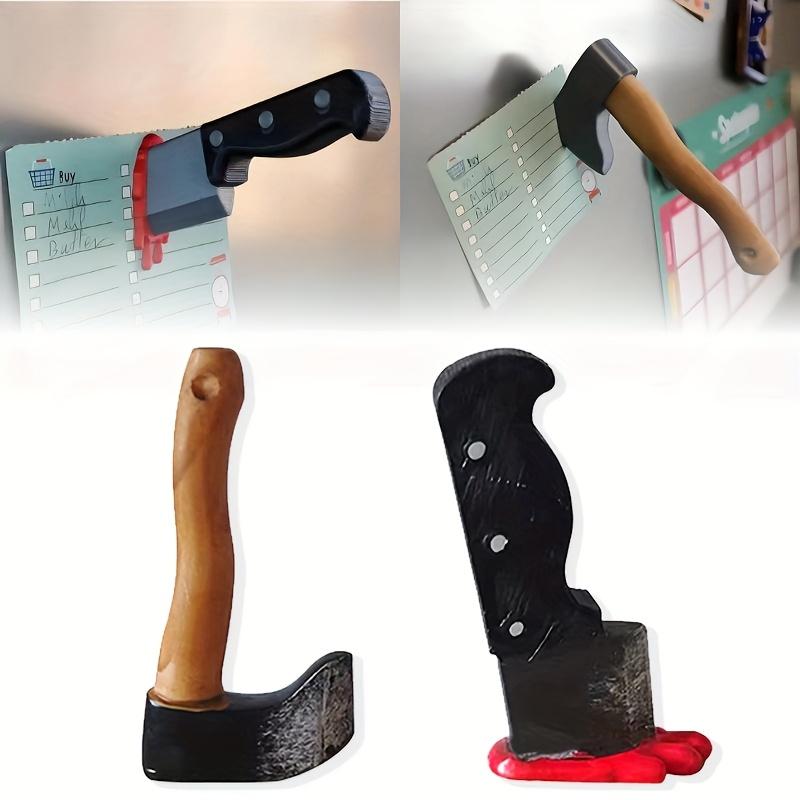 Fake Knife Fridge Magnet Creative Funny Knife Decoration Magnetic Memo Holder Novelty Home Kitchen Decor 2PCS