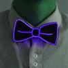 [YUANT] LED Bow Tie, Light-Up Bow Tie, Glowing LED Bow Tie, Adjustable EL Wire LED Light-Up Glowing Bow Tie (Purple)
