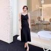 French Minimalist Temperament, Fashionable Design, Niche Long Suspender Dress, Women's V-neck High-end Sexy Skirt