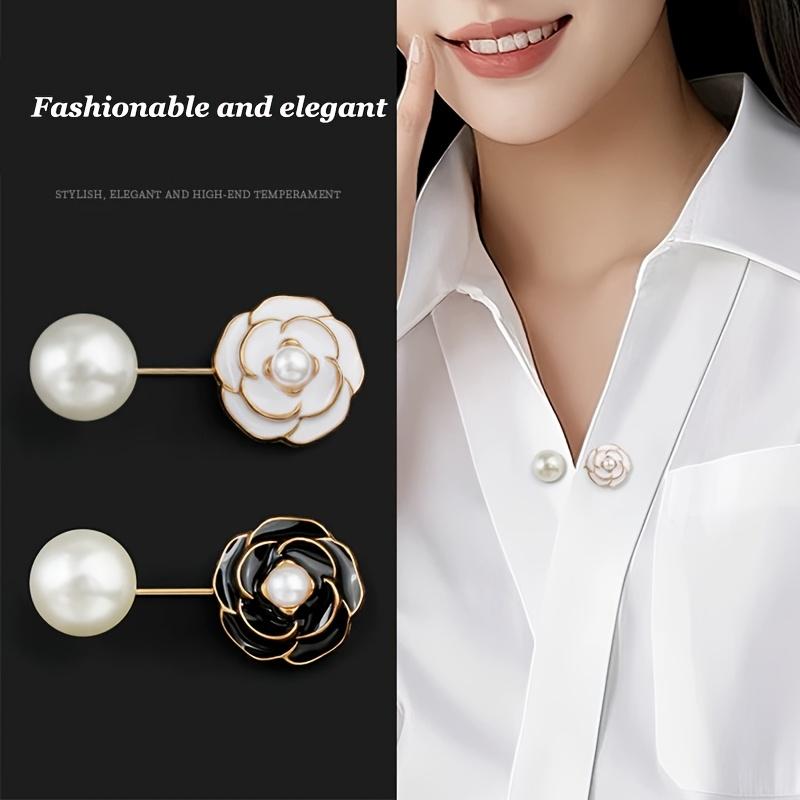 2Pcs Fashionable and Elegant Flower Brooch, Suitable for Shirts, Skirts Fixed, Waistband Closed, Collar Anti-light