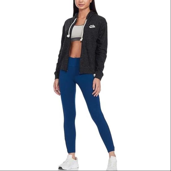 Nike Sweatshirts Women's Black Hooded Moderate Cardigan CJ1695-010