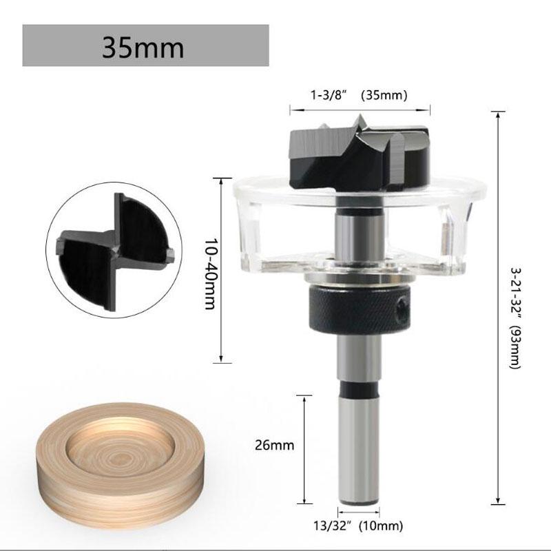 Hex Shank 35mm 2,3 Blades Adjustable Positioner With Cover Hinge Hole Drill Bit For Woodworking