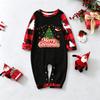 Family Matching Christmas Pajama Set with Long Sleeve Raglan Top and Pants for Women Men and Kids