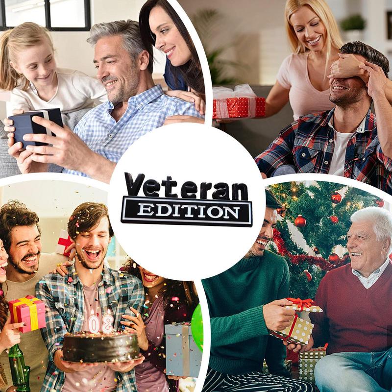 Car Styling 3D Veteran Edition Emblemă adezivă metalică Insigna decorativă Decal amuzant Accesoriu auto