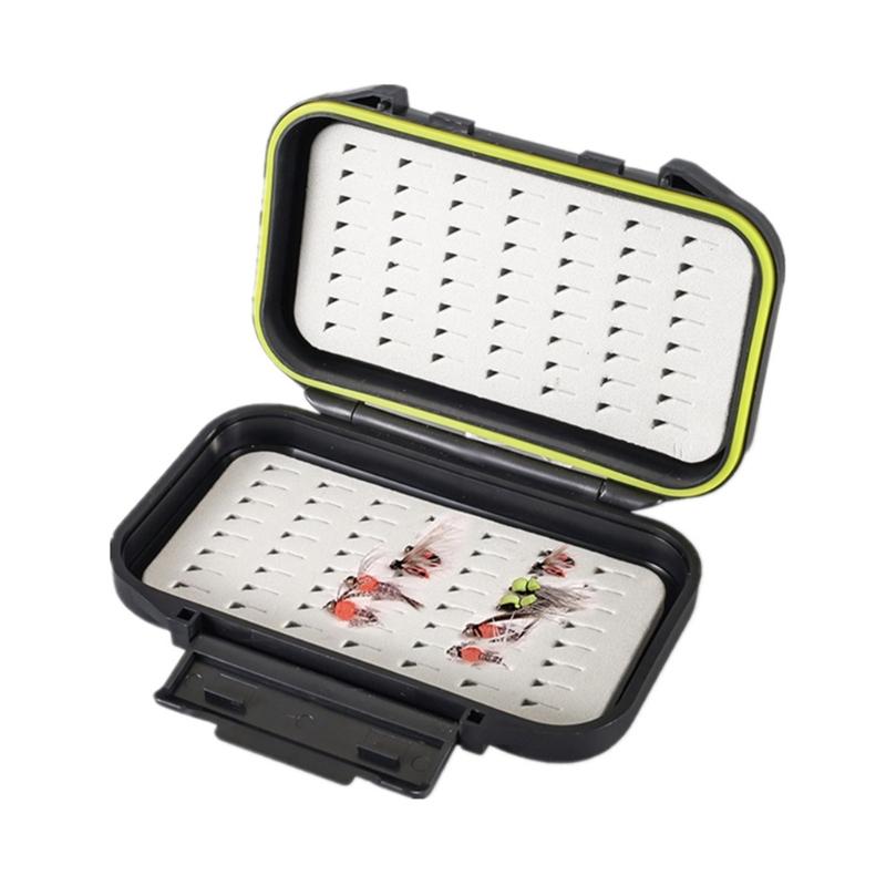 Waterproofs Plastic Fishing Tackle Box Double Sides Fishing Lure Fly Baits Box Fly Fishing Storage Case Easy To Carry
