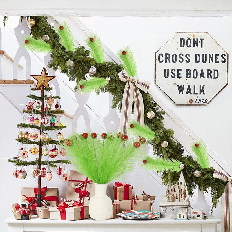 2PC Firework-Inspired Wall Decorations Holiday Mall Decoration Supplies Realistic Silk Reeds for Events Durable & Safe 43cm