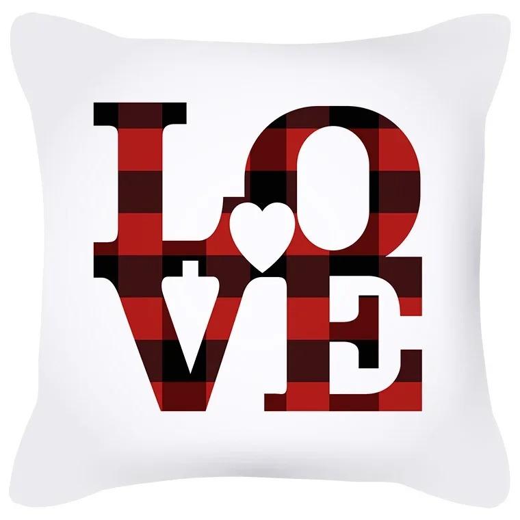 Home Decor Valentine Love Designs for Cozy Decor Pattern Cushion Cover Suitable for Sofa Bedroom Car Pillow Cover