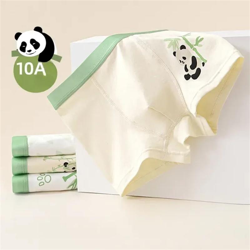 4 Pcs Children Boxer Shorts Boys Breathable Daily Soft Cotton Underwear Cute Cartoon Lion Print Kids Flat Briefs